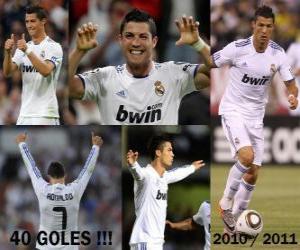yapboz Cristiano Ronaldo, Ligi İspanya 2010-2011 tarihinin en golcü